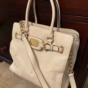 Michael Kors White Leather Crossbody Purse